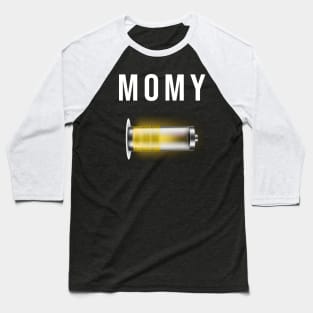 Matching Family Battery Momy Baseball T-Shirt